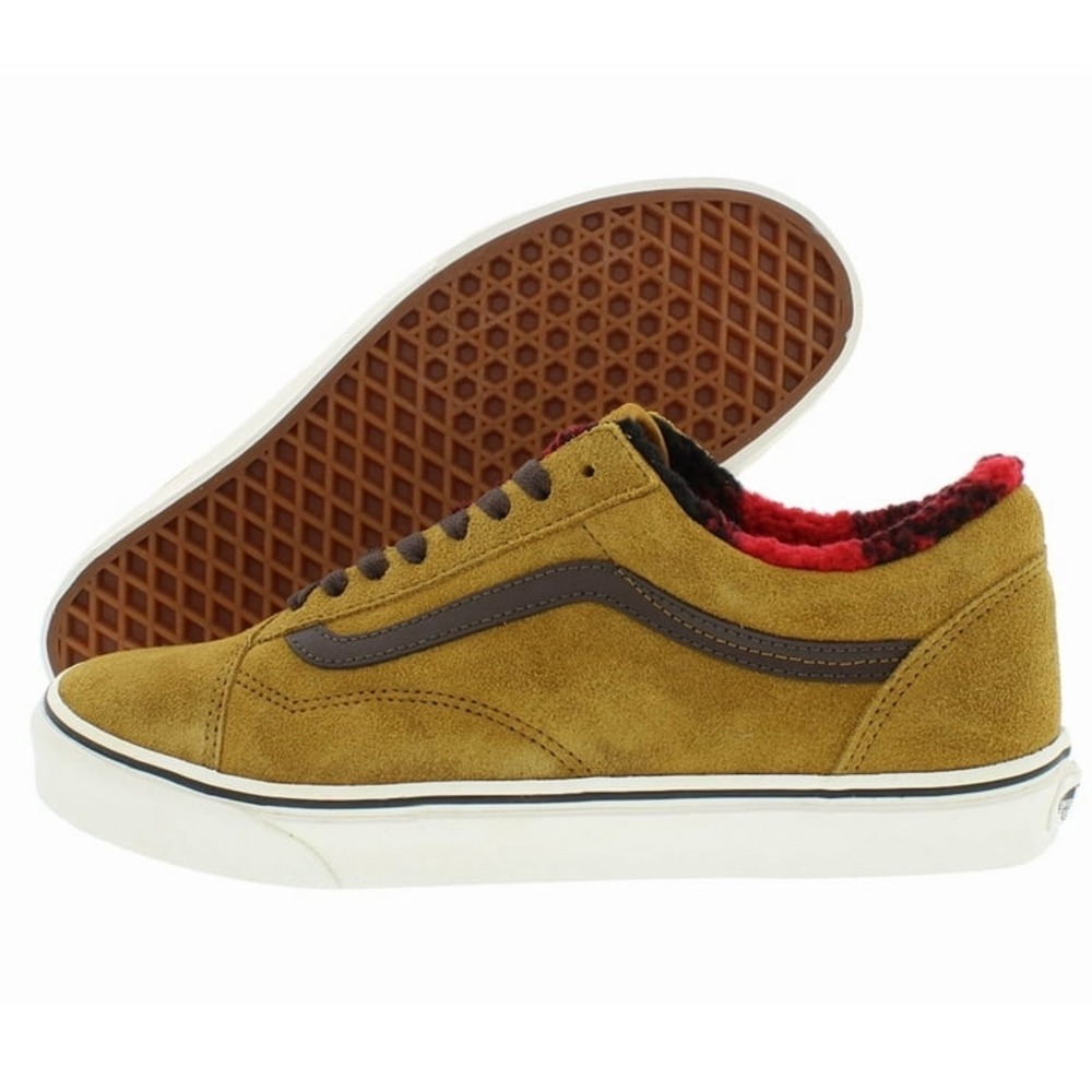 Vans Old Skool Cozy Hug‎ Golden Brown Suede Fleece Lined Womens 9 UK 6.5 EU 40